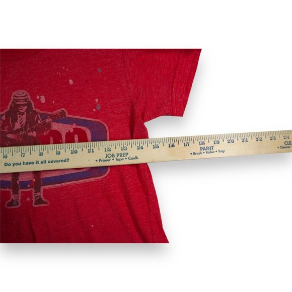 Junk Food Women's T-Shirt Size Large ACDC Graphic Red Made In USA - Picture 7 of 8